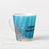Fun Under the Sea Sarcastic quote for teachers カフェラテマグ (左アングル)