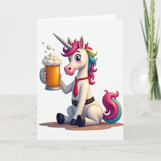 Fun Unicorn Party Time Card カード (正面)