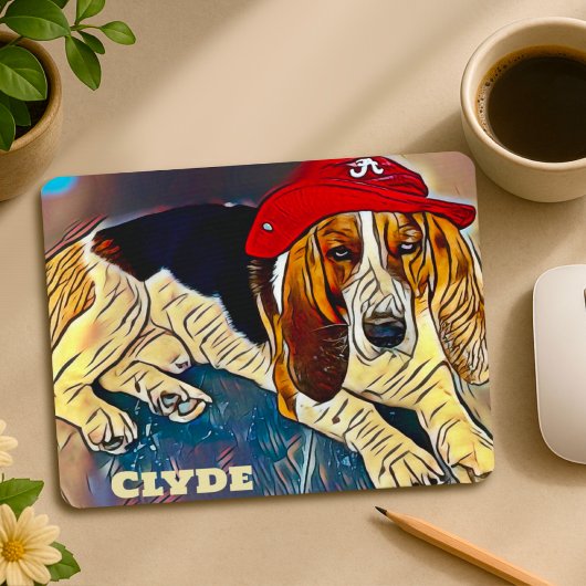 Fun Unique Custom Clyde Dog  マウスパッド