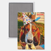 Fun Unique Custom Clyde Dog マグネット (正面/裏面)