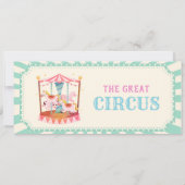 Fun Vintage Circus Ticket Carnival Baby shower 招待状 (裏面)