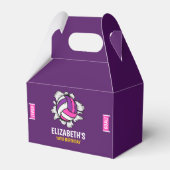 Fun Volleyball Birthday Girl フェイバーボックス (正面サイド)