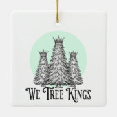 Fun We Three Kings Pun Christmas Tree ornament セラミックオーナメント (裏面)