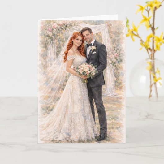 Fun Wedding Prayer Inspired by Ezekiel 25:17 カード (黄色い花)