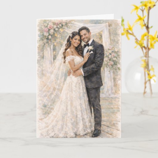 Fun Wedding Prayer Inspired by Ezekiel 25:17 カード (黄色い花)