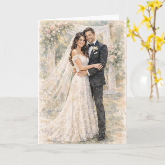 Fun Wedding Prayer Inspired by Ezekiel 25:17 カード (黄色い花)