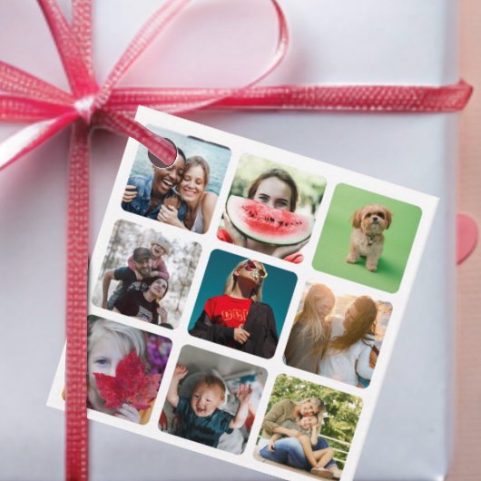 Fun White 9 Photo Square  フェイバータグ