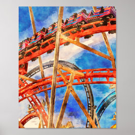 fun with roller coaster poster ポスター