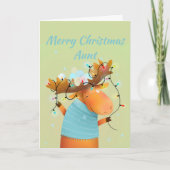 Fun Without Christmas Stress Moose Aunt シーズンカード (正面)