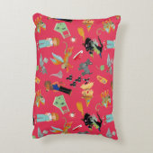 Fun Wizard of Oz on red children's design アクセントクッション (裏面(縦))