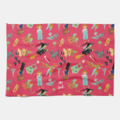 Fun Wizard of Oz on red children's design キッチンタオル (横)