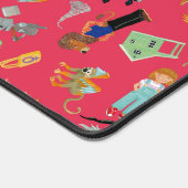Fun Wizard of Oz on red children's design デスクマット (コーナー)