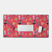 Fun Wizard of Oz on red children's design デスクマット (キーボード&マウス)