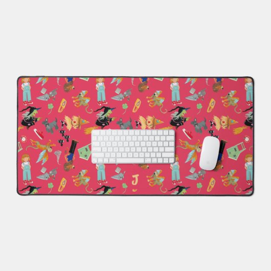 Fun Wizard of Oz on red children's design デスクマット (キーボード&マウス)
