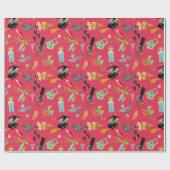 Fun Wizard of Oz on red children's design ラッピングペーパー (フラット)