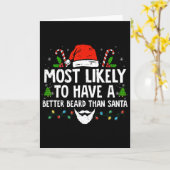 Fun Xmas Most Likely To Have A Better Beard Than S カード (黄色い花)