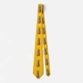 Fun Yellow Tropical Fruit Pineapple ネクタイ (正面)