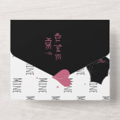 Fun You’re Fangtastic! Bat Love Pun Proposal Card オールインワン招待状 (裏面)