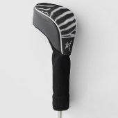 Fun Zebra Custom Name Animal Print ゴルフヘッドカバー (アングル)
