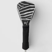 Fun Zebra Custom Name Animal Print ゴルフヘッドカバー (正面)