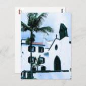 Funchal Portugalのホワイトウォール建物 ポストカード (正面/裏面)