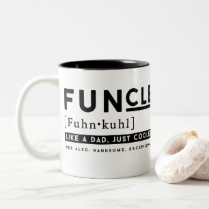 Funcleおもしろいな定義-よりクールなパパのような…ちょうど ツートーンマグカップ