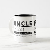 Funcleおもしろいな定義-よりクールなパパのような…ちょうど ツートーンマグカップ (正面左)