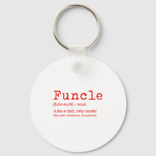 Funcleの定義 おもしろジョーク プレゼント Uncle_2用 キーホルダー