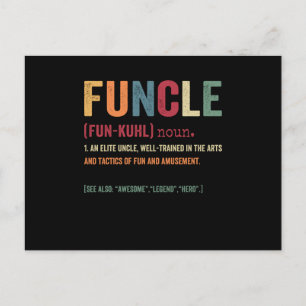 Funcle叔父おもしろい定義、凡素晴らし例ヒーロー シーズンポストカード