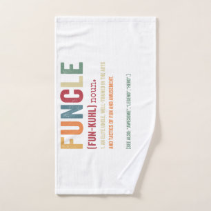 Funcle叔父おもしろい定義、凡素晴らし例ヒーロー バスタオルセット