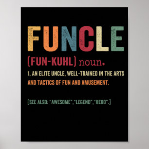 Funcle叔父おもしろい定義、凡素晴らし例ヒーロー ポスター