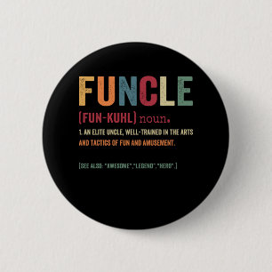 Funcle叔父おもしろい定義、凡素晴らし例ヒーロー 缶バッジ