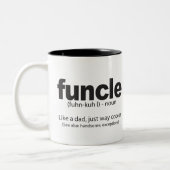 Funcle定義おもしろいな引用文のマグ ツートーンマグカップ (左)