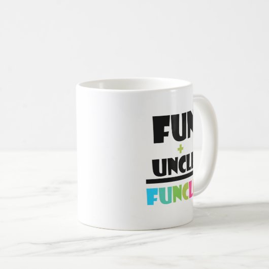 Funcle定義おもしろい+uncle=Funcleのおもしろいなおもしろいの叔父さん コーヒーマグカップ (正面右)
