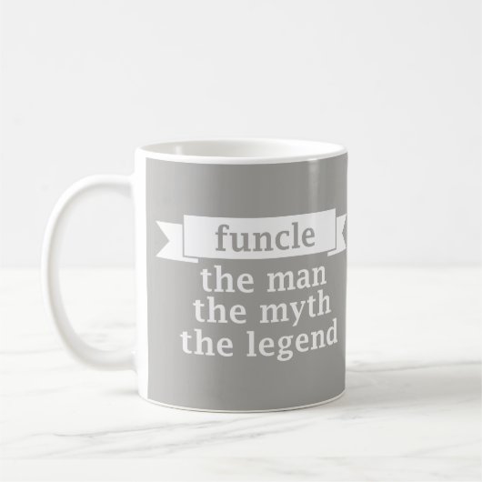 Funcle -おもしろいな叔父さん人神話伝説 コーヒーマグカップ (左)