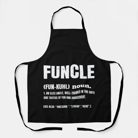 Funcle Funny Uncle Definition エプロン (正面)