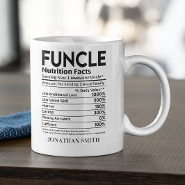 Funcle Nutritions Facts, Funny uncle コーヒーマグカップ