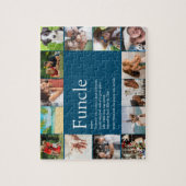 Funcle Uncle Definition Photo Collage Blue ジグソーパズル (縦)