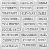 Functional Old Script Planner Tab Binder Divider  シール (正面)