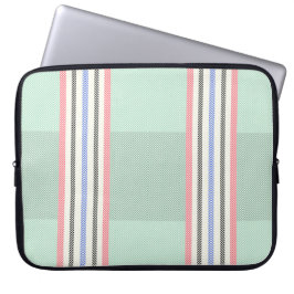 Funda con franjas en verde ラップトップスリーブ