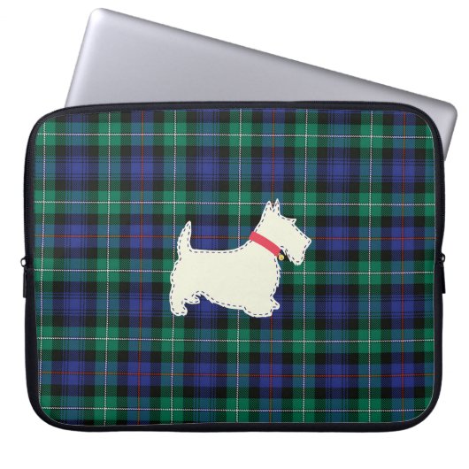 Funda con scotish terrier ラップトップスリーブ (正面)