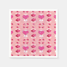 Funda De Edredón glitter pink heart vibrant romant スタンダードカクテルナプキン