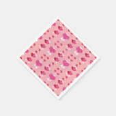 Funda De Edredón glitter pink heart vibrant romant スタンダードカクテルナプキン (角)