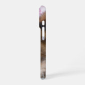 Funda de iPhone 16 con foto de perrito marrón iPhoneケース (左側面)