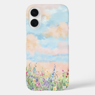 Funda diseño floral minimalista iPhone 16ケース