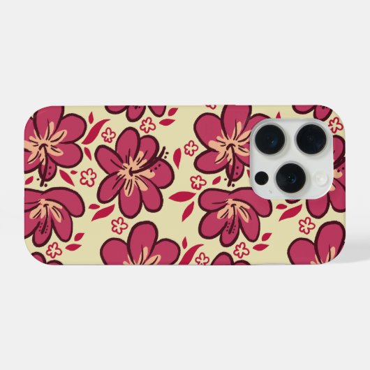 Funda Floral Aesthetic Iphone iPhoneケース (裏面横)