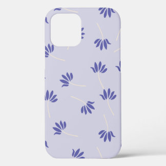 Funda para iPhone color pastel, con diseño floral. 12ケース