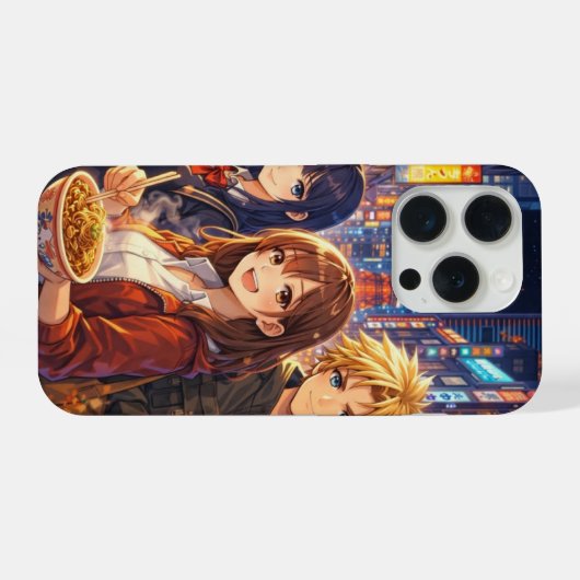 Funda para iPhone Estilo Manga Japonés Neon – Dise iPhoneケース (裏面横)