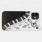 Funda para iPhone / iPad con piano y notas musical Case-Mate iPhoneケース (裏面(横))