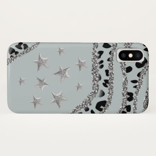Funda para iPhone / iPad plateada con  leopardo Case-Mate iPhoneケース (裏面(横))
